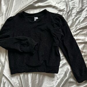 & Other Stories Black Glitter Sweater